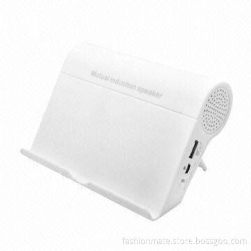 Touch Play/Wireless Near Field Audio Speaker for All Phones, Blue LED Light on Transparent Acrylic